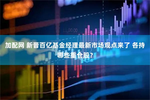 加配网 新晋百亿基金经理最新市场观点来了 各持哪些重仓股？
