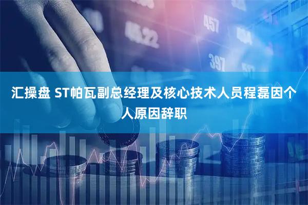 汇操盘 ST帕瓦副总经理及核心技术人员程磊因个人原因辞职