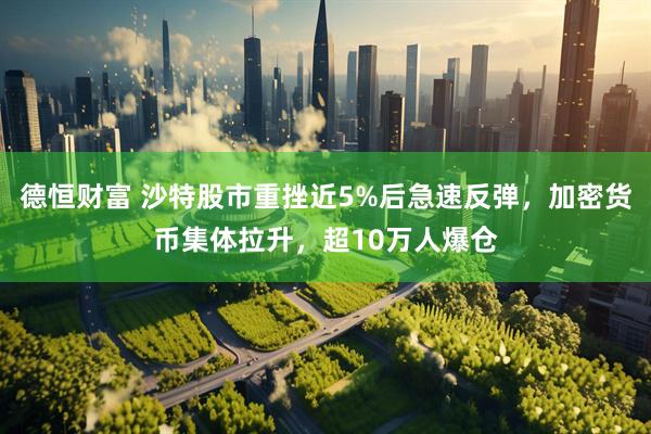 德恒财富 沙特股市重挫近5%后急速反弹，加密货币集体拉升，超10万人爆仓