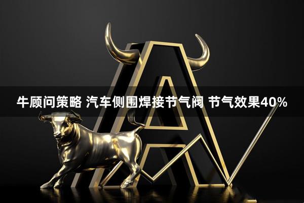 牛顾问策略 汽车侧围焊接节气阀 节气效果40%